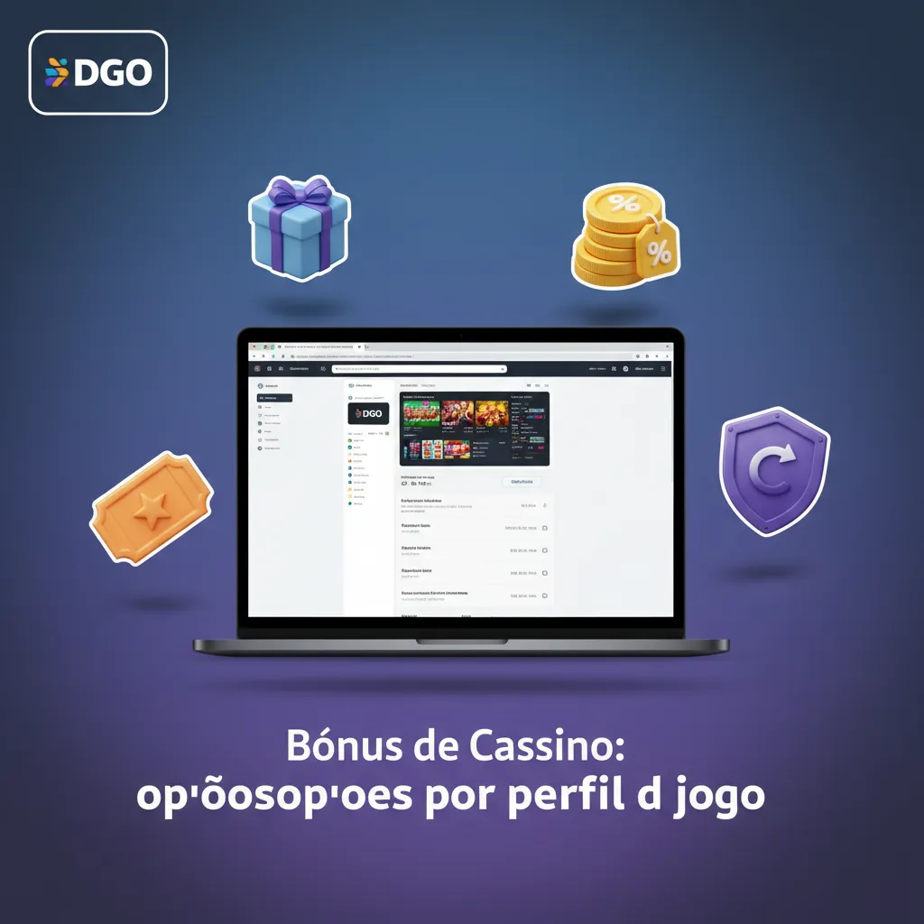 Banner de cassino com bônus por perfil: Slots, Cashback, Giros de fim de semana, Mesa/Vídeo Poker e Torneios.