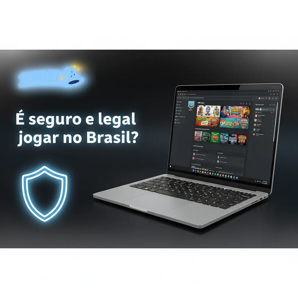 Ícones de cadeado e escudo com bandeira do Brasil, simbolizando jogo online legal e seguro com SSL e políticas claras.