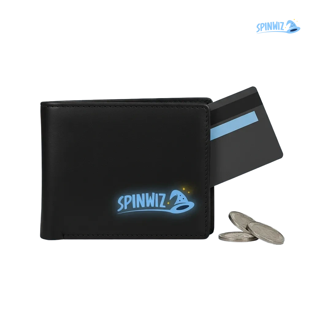 Spinwiz: Pix no Brasil por chave, CPF, email e QR. Depósitos R$20–50k; saques R$50–50k. Bônus 100% até R$3k +50 giros