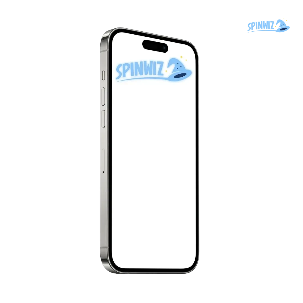 Spinwiz app download screen showing casino games, sports betting, and Pix payment option for Brazilian players