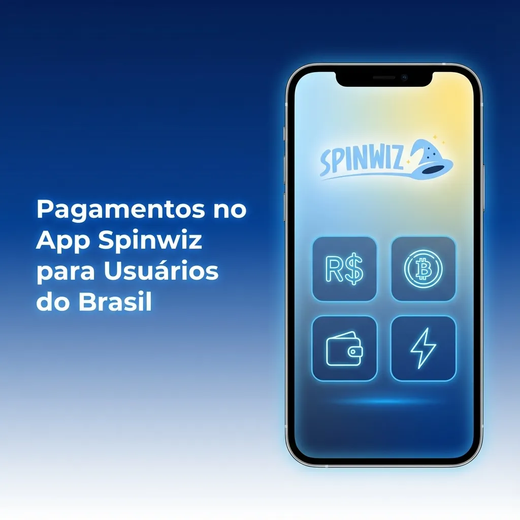 Spinwiz app payment methods for Brazil: Pix, credit/debit cards, bank transfer, PicPay, and boleto options displayed